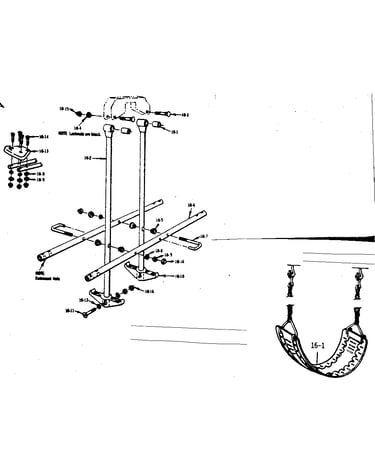 Glideride and swing assembly