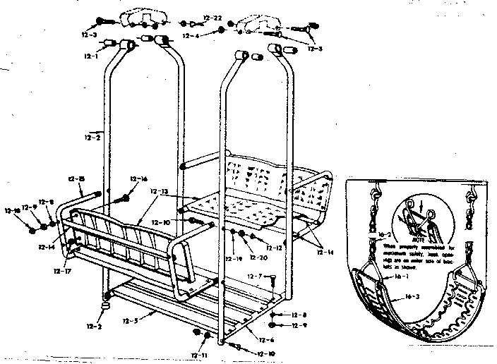 Lawn swing & swing assembly