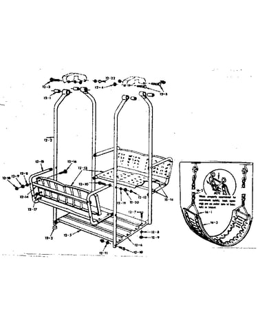 Lawn swing & swing assembly