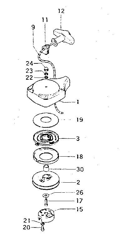 FIG. 3 RECOIL STARTER