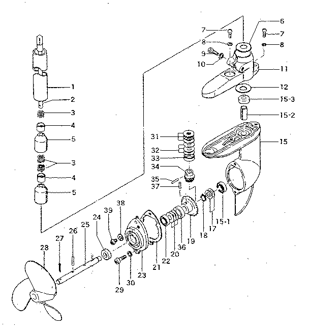 FIG. 6 DRIVE SHAFT PIPE & GEAR CASE