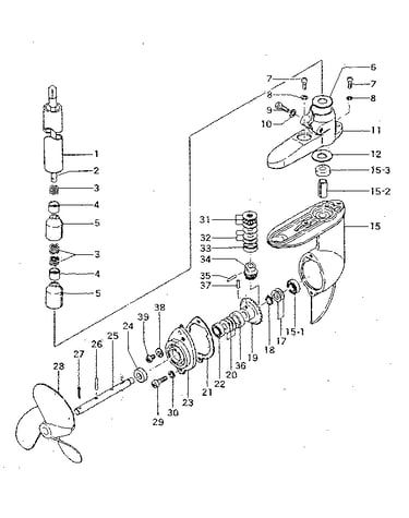 Fig. 6 drive shaft pipe & gear case