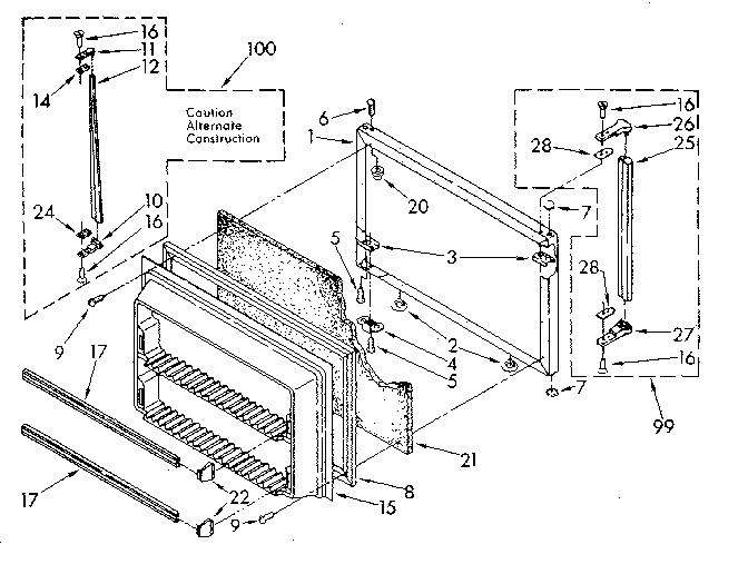 Freezer door