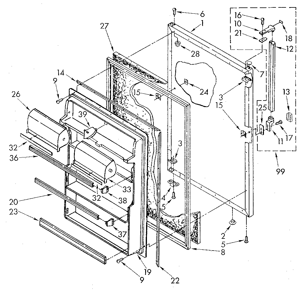 Refrigerator door