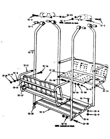 Lawn swing assembly