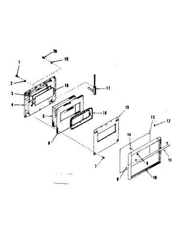 Lower oven door section