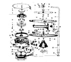 Kenmore 587153303 motor heater, and spray arm details diagram