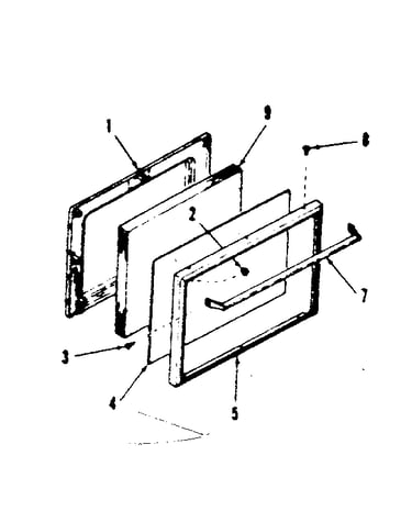 Oven door section