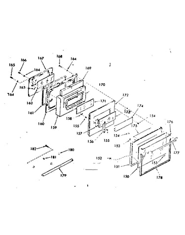 Oven door section