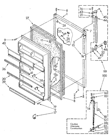 Refrigerator door