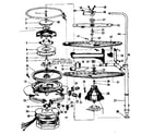 Kenmore 587703200 motor, heater, and spray arm details diagram