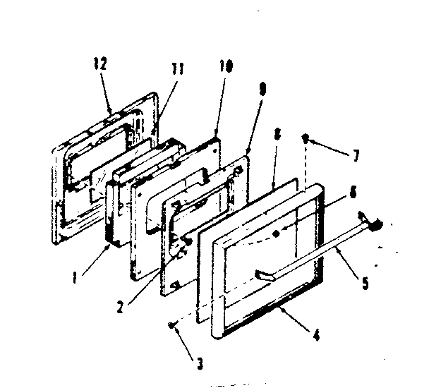 LOWER & UPPER OVEN DOOR SECTION