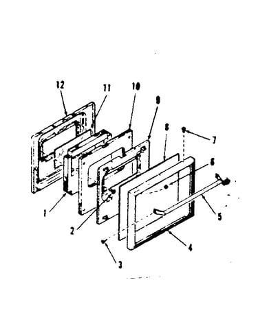 Lower & upper oven door section