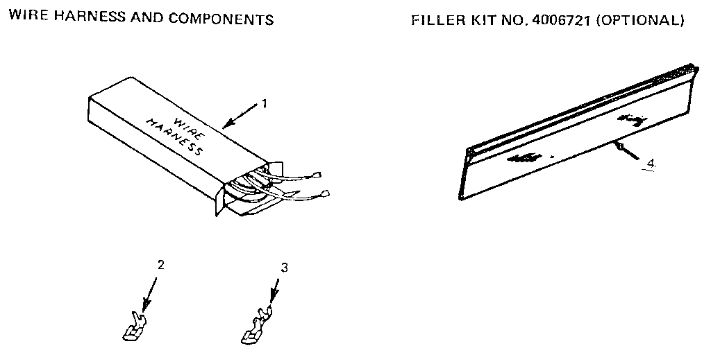 WIRE HARNESS AND COMPONENTS