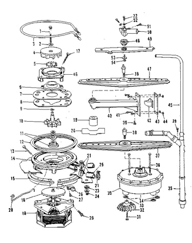Motor, heater, and spray arm details