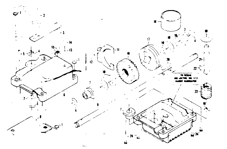 Gear case assembly part no.85314