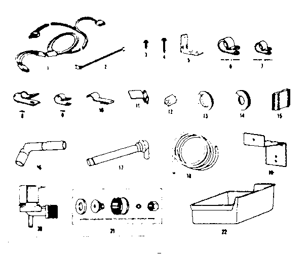 Ice maker installation parts