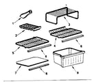 Kenmore 5648650110 shelves and accessories diagram