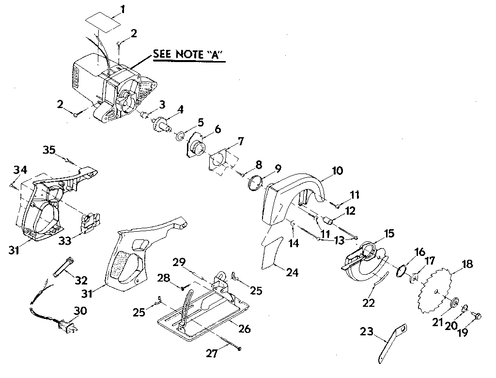 Base and blade assembly