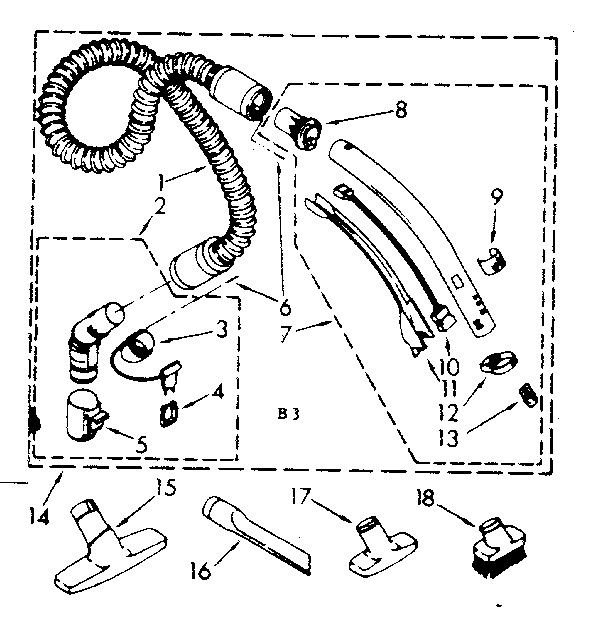 HOSE AND ATTACHMENT PARTS