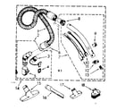 Kenmore 1162543081 hose and attachment parts diagram