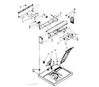 Kenmore 11086575600 top and console parts diagram