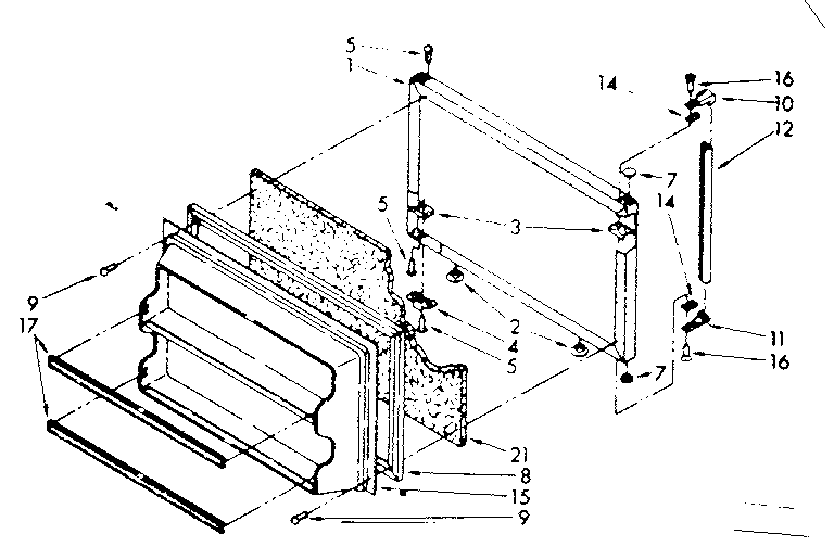 Freezer door parts
