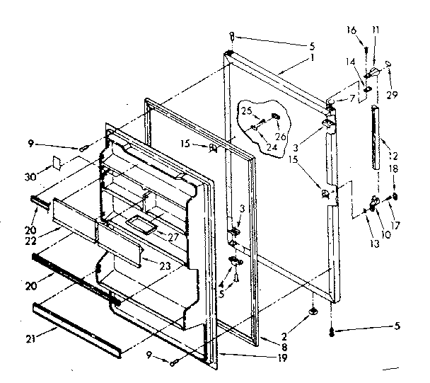 Refrigerator door parts