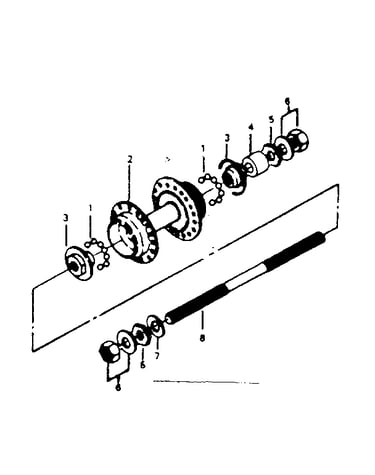 Rear small flange hub