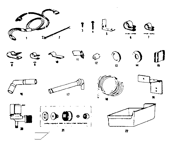 Ice maker installation parts