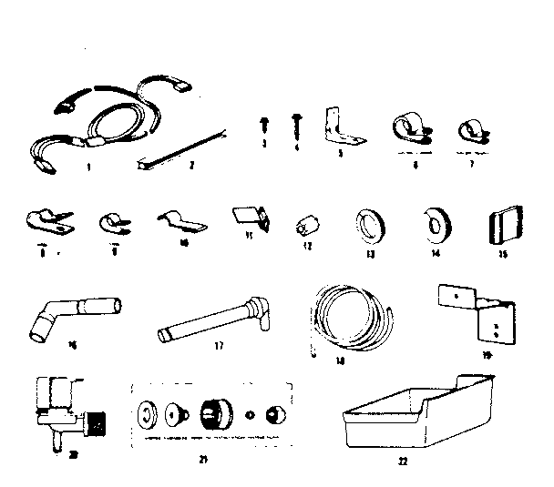 Ice maker installation parts