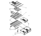 Kenmore 1068648425 shelf parts diagram