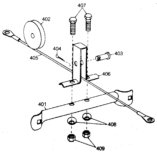 LEG BRACE (WITH PULLEY/CABLE ASSEMBLY)