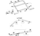 DP 2510 handlebar assembly, lat bar, short pulley bar diagram