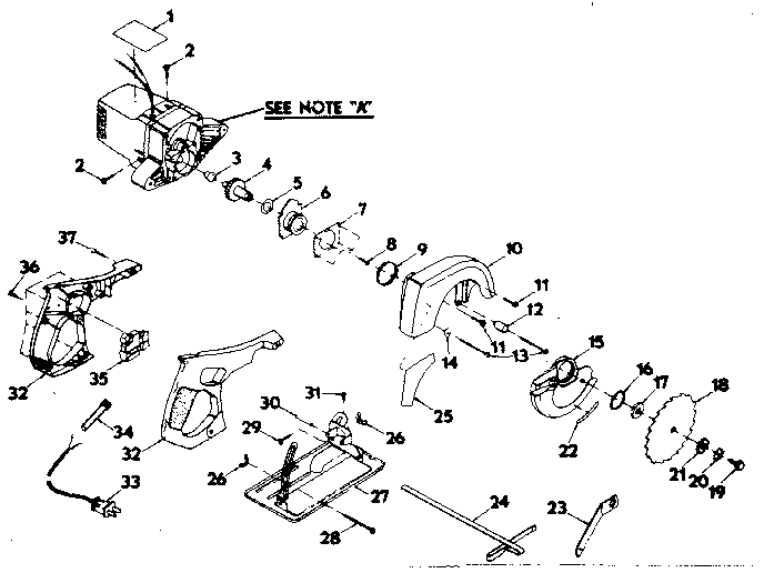 Blade and base assembly