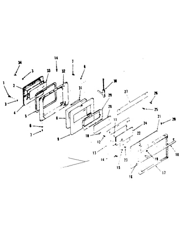 Oven door section