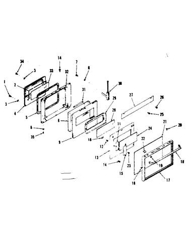 Oven door section