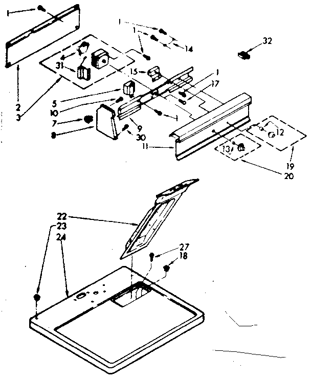 Top and console parts
