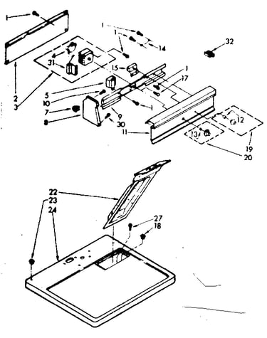 Top and console parts