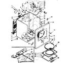 Kenmore 11076972210 cabinet parts diagram
