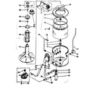 Kenmore 11083380400 tub and basket parts (suds only) diagram