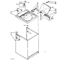 Kenmore 11081320130 top and cabinet parts diagram