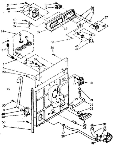 Controls and rear panel parts