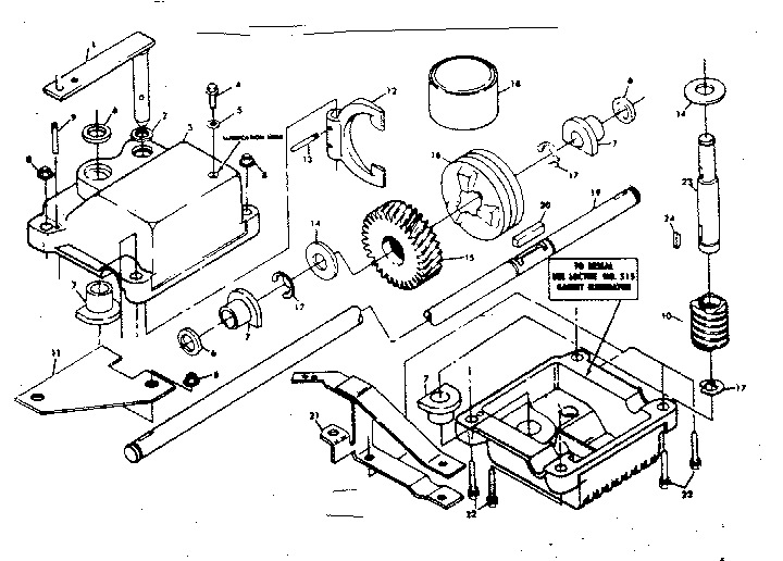 GEAR CASE ASSEMBLY PART NO. 84140