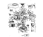 Briggs & Stratton 220707-0140-01 cylinder, crankshaft & engine base group diagram