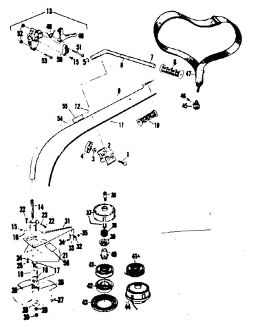Drive shaft assembly-lower bearing-cutting head