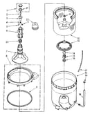 Agitator, basket and tub