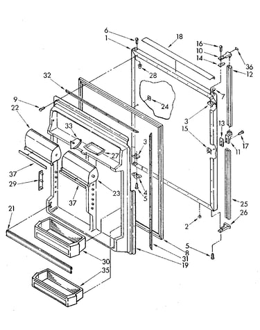 Refrigerator door