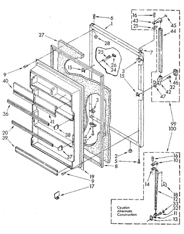 Refrigerator door