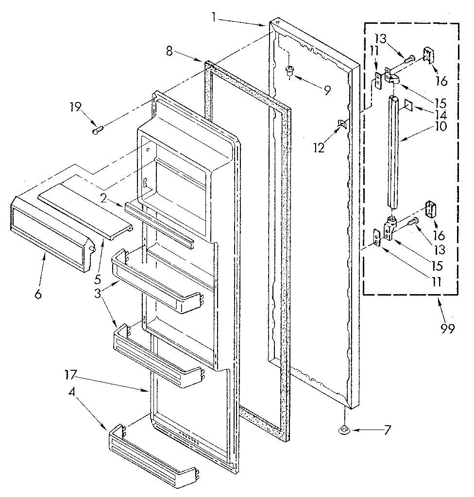 Refrigerator door